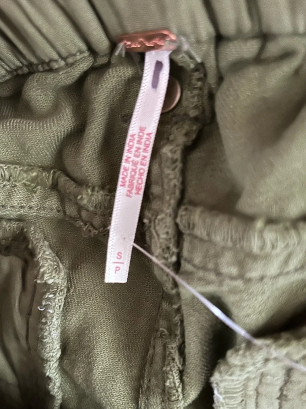 Free People Frankie Army Green Cargo Short S - Picture 4 of 4